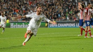 Ramos comemora o "gol do título"